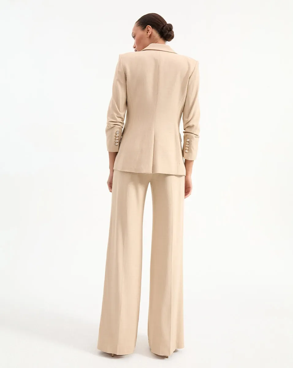 Veronica Beard Battista Dickey Jacket in Stone Khaki