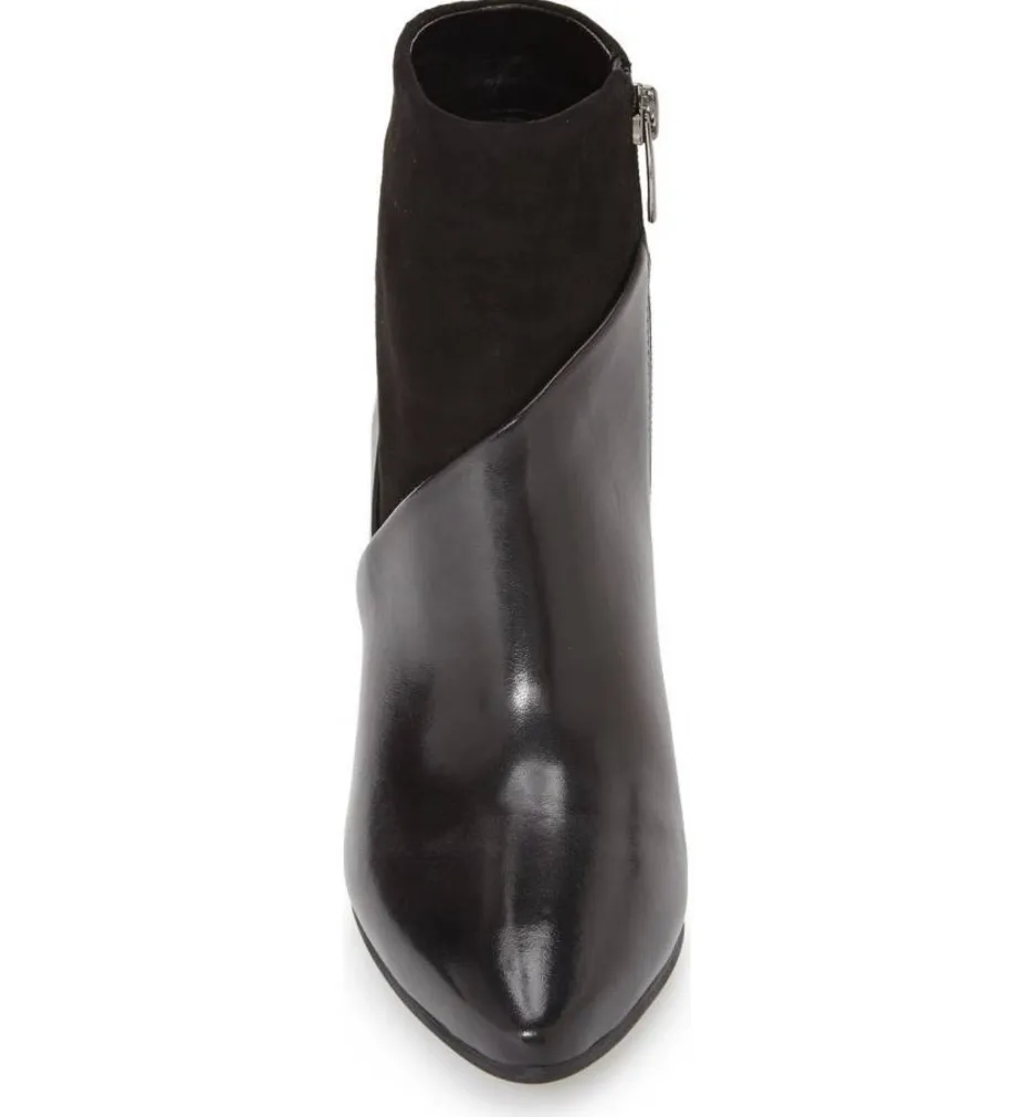 Vince Camuto Black Leather High Heel Raylan Ankle Booties Boots Size 8.5