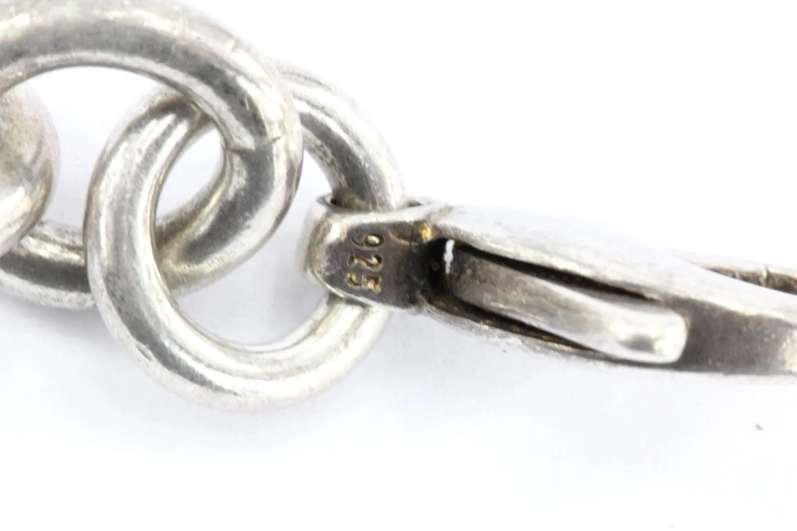 Vintage Tiffany & Co Sterling Silver Padlock Charm A & B Bracelet