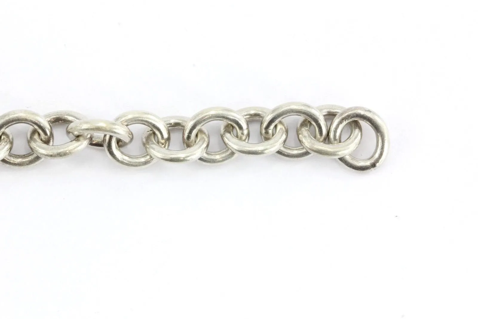 Vintage Tiffany & Co Sterling Silver Padlock Charm A & B Bracelet