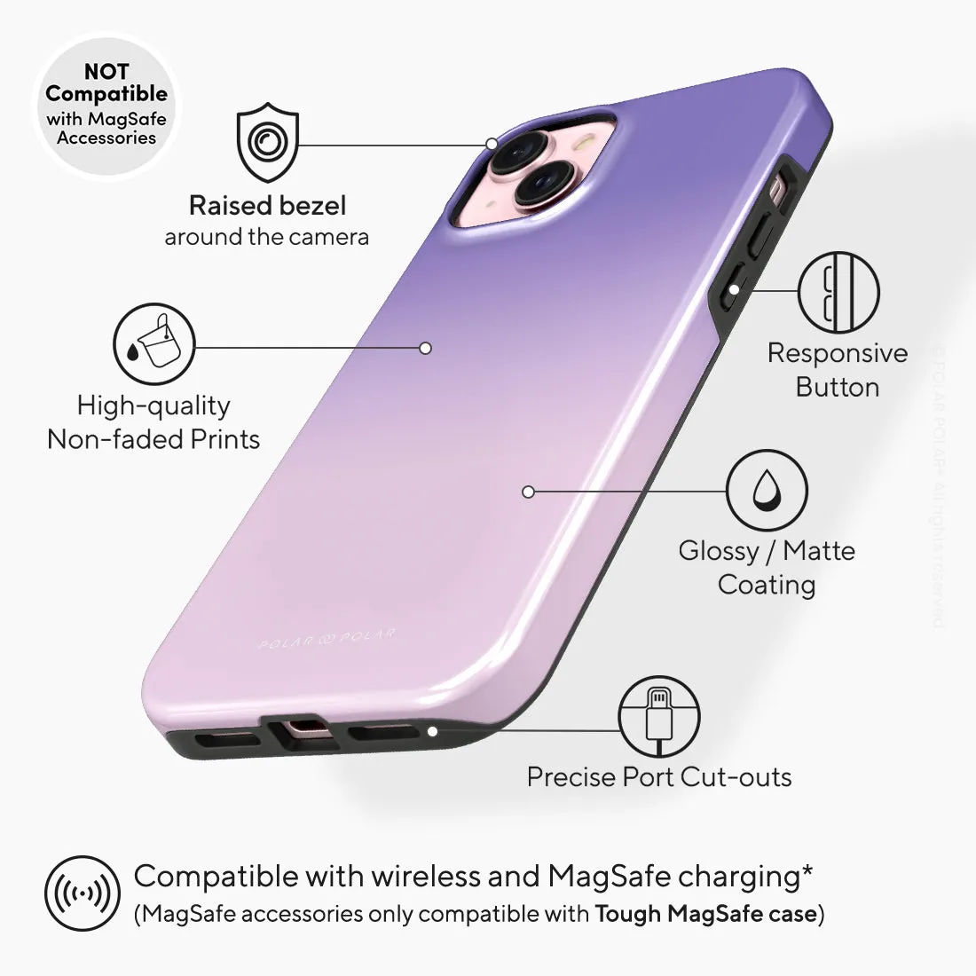 Violet Blue Pastel Custom - iPhone 15 Plus Case