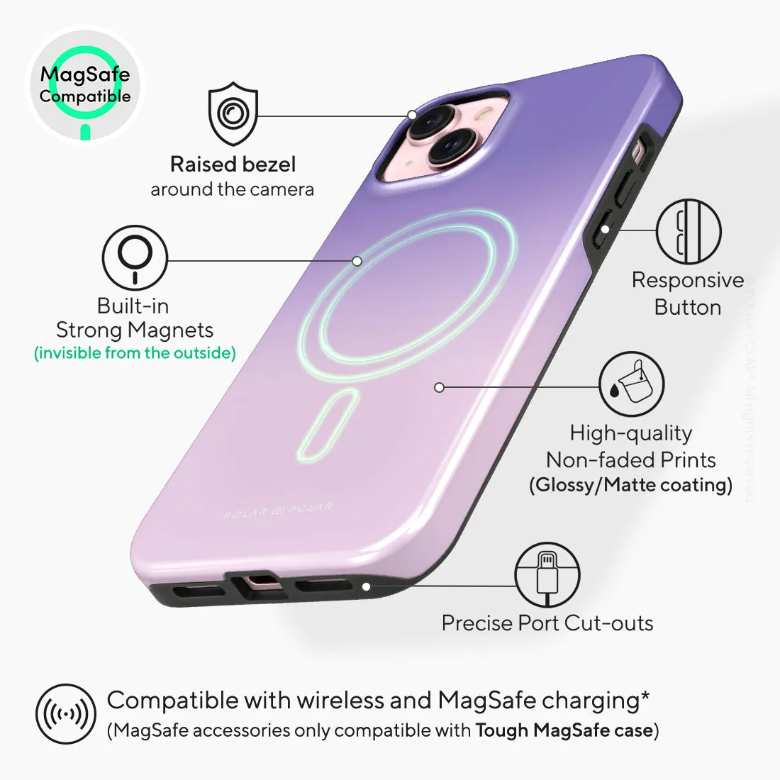 Violet Blue Pastel Custom - iPhone 15 Plus Case