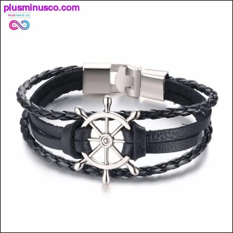Vnox Lucky Vintage Men's Leather Bracelet Playing Cards Raja
