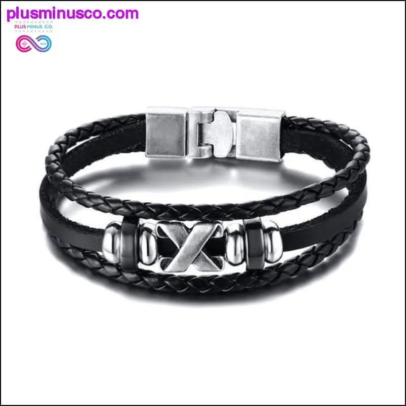Vnox Lucky Vintage Men's Leather Bracelet Playing Cards Raja
