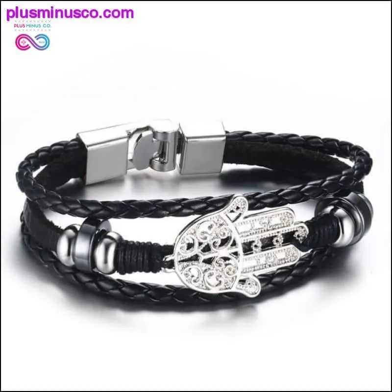 Vnox Lucky Vintage Men's Leather Bracelet Playing Cards Raja