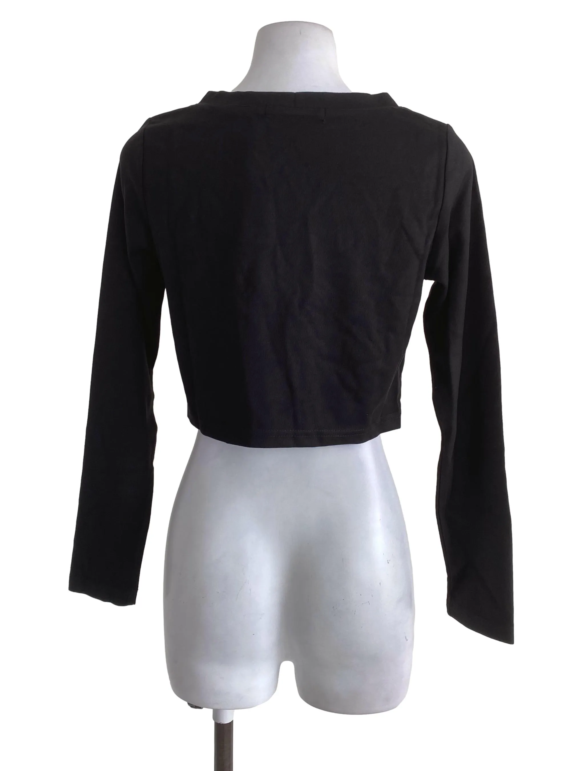 Void Black Cropped Cardigan