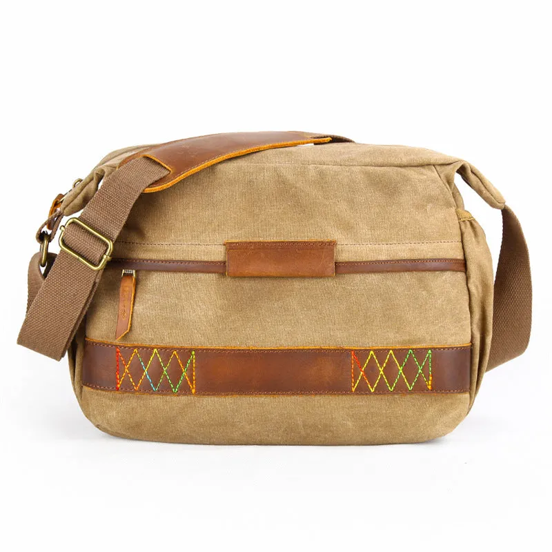 Waterproof Canvas Messenger Bag DSLR Camera Shoulder Bag Canvas Camera Bag QSM3037