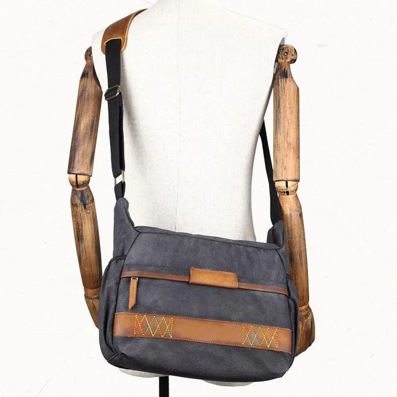 Waterproof Canvas Messenger Bag DSLR Camera Shoulder Bag Canvas Camera Bag QSM3037