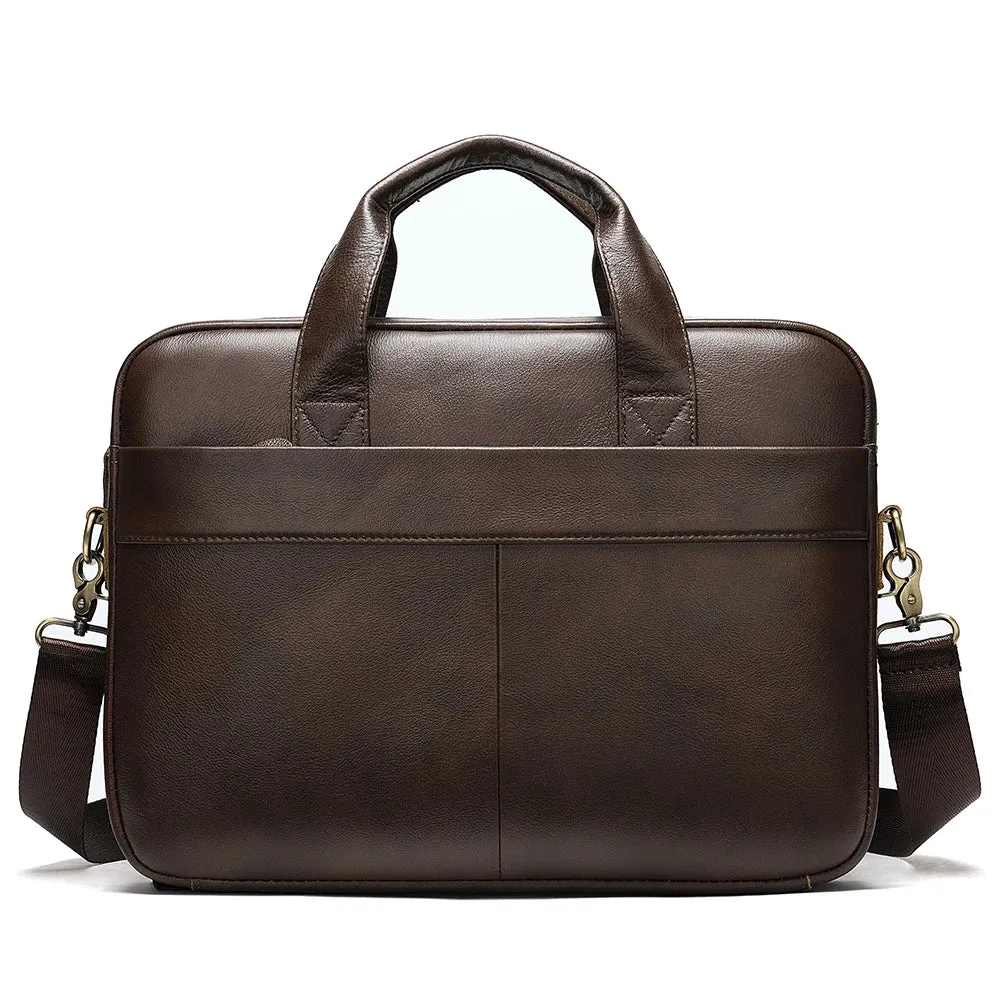 WESTAL 15 inch Laptop Bag for Men's Briefcases Genuine Leather Men's Executive Briefcase Portafolio Business Men Computer Bags