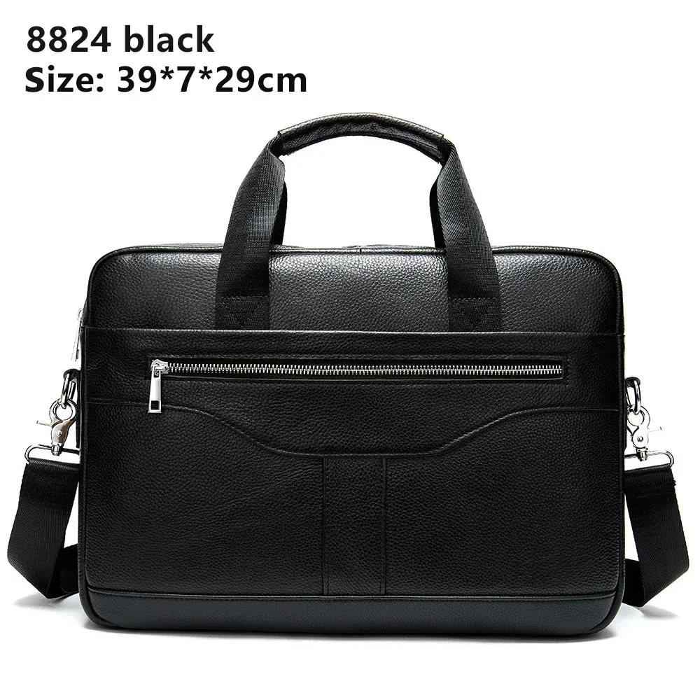 WESTAL 15 inch Laptop Bag for Men's Briefcases Genuine Leather Men's Executive Briefcase Portafolio Business Men Computer Bags