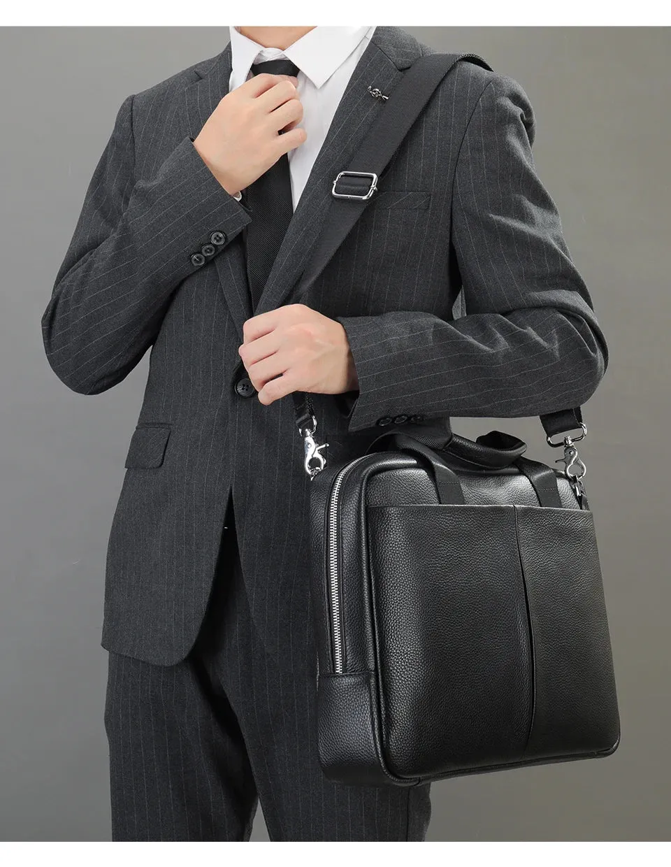 WESTAL 15 inch Laptop Bag for Men's Briefcases Genuine Leather Men's Executive Briefcase Portafolio Business Men Computer Bags