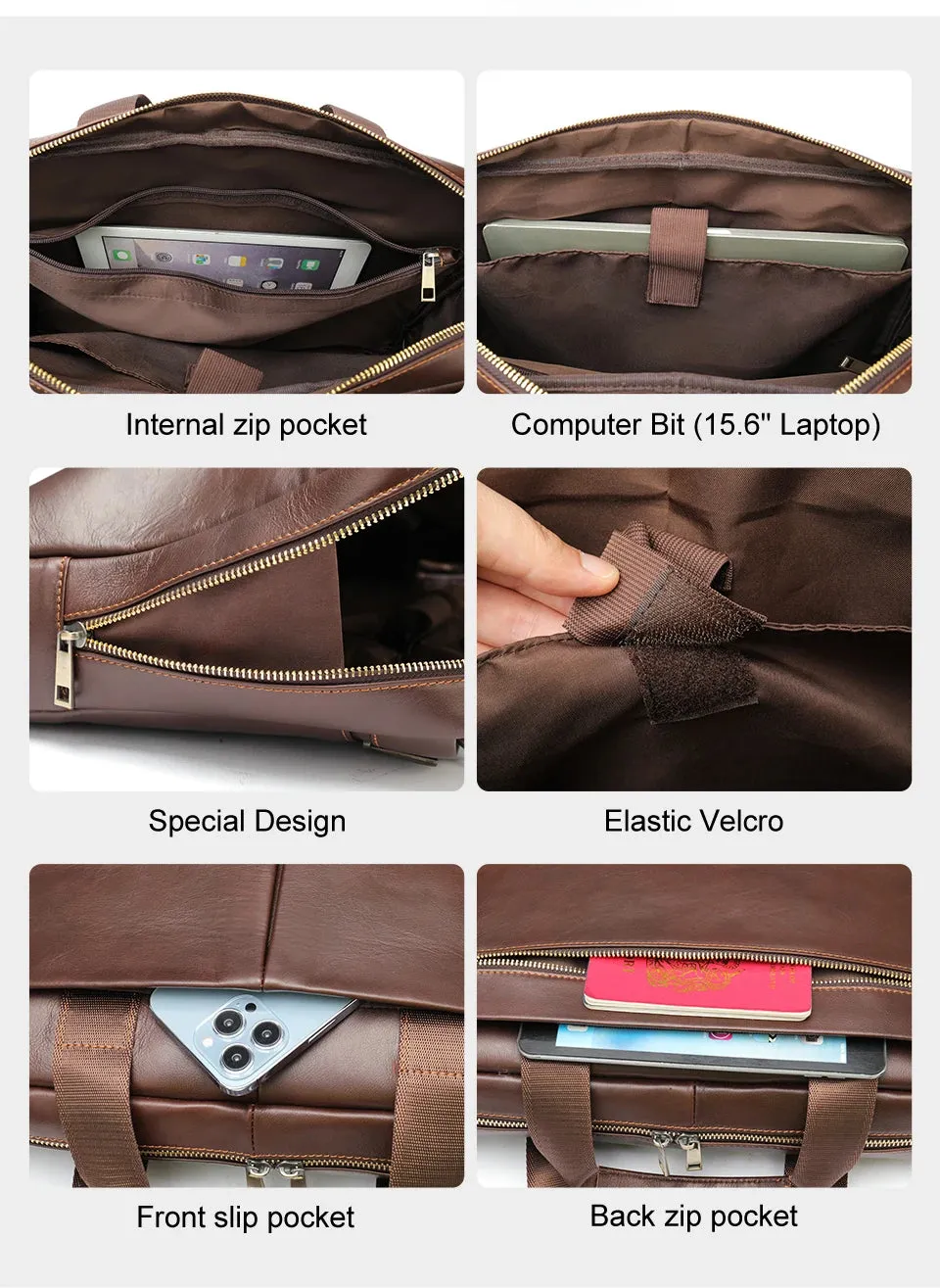 WESTAL 15 inch Laptop Bag for Men's Briefcases Genuine Leather Men's Executive Briefcase Portafolio Business Men Computer Bags