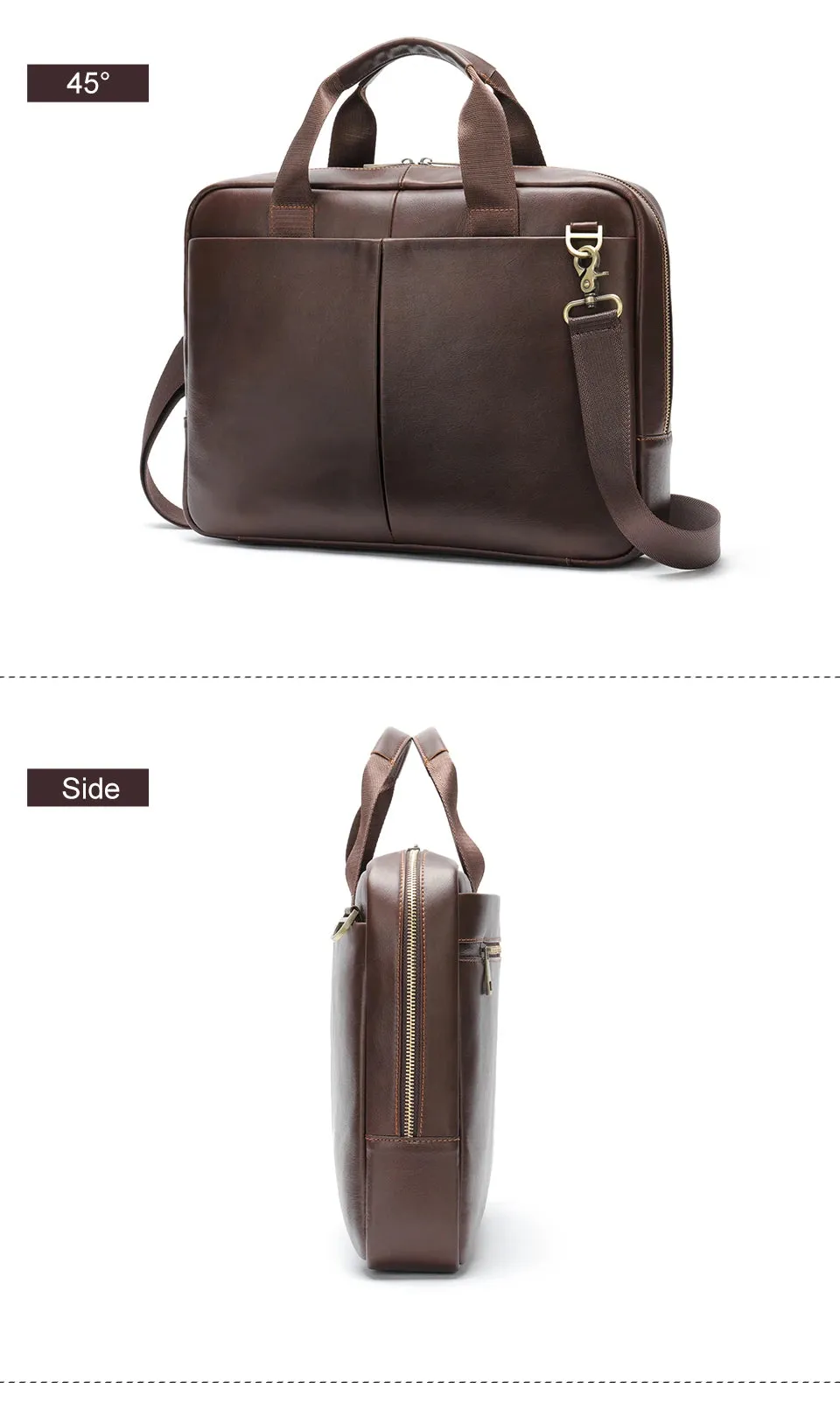WESTAL 15 inch Laptop Bag for Men's Briefcases Genuine Leather Men's Executive Briefcase Portafolio Business Men Computer Bags