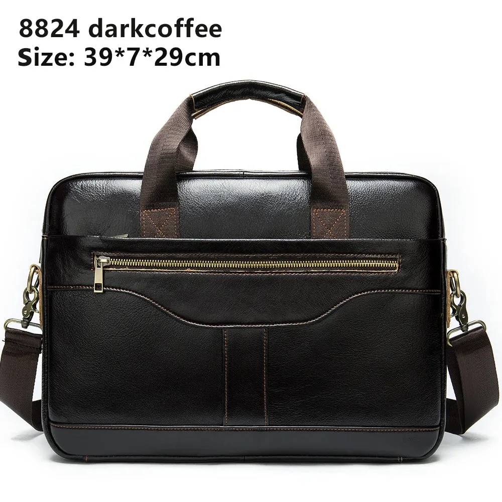 WESTAL 15 inch Laptop Bag for Men's Briefcases Genuine Leather Men's Executive Briefcase Portafolio Business Men Computer Bags
