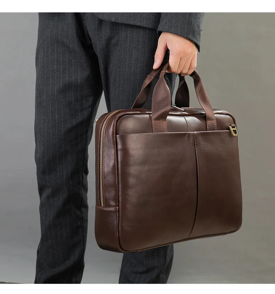 WESTAL 15 inch Laptop Bag for Men's Briefcases Genuine Leather Men's Executive Briefcase Portafolio Business Men Computer Bags