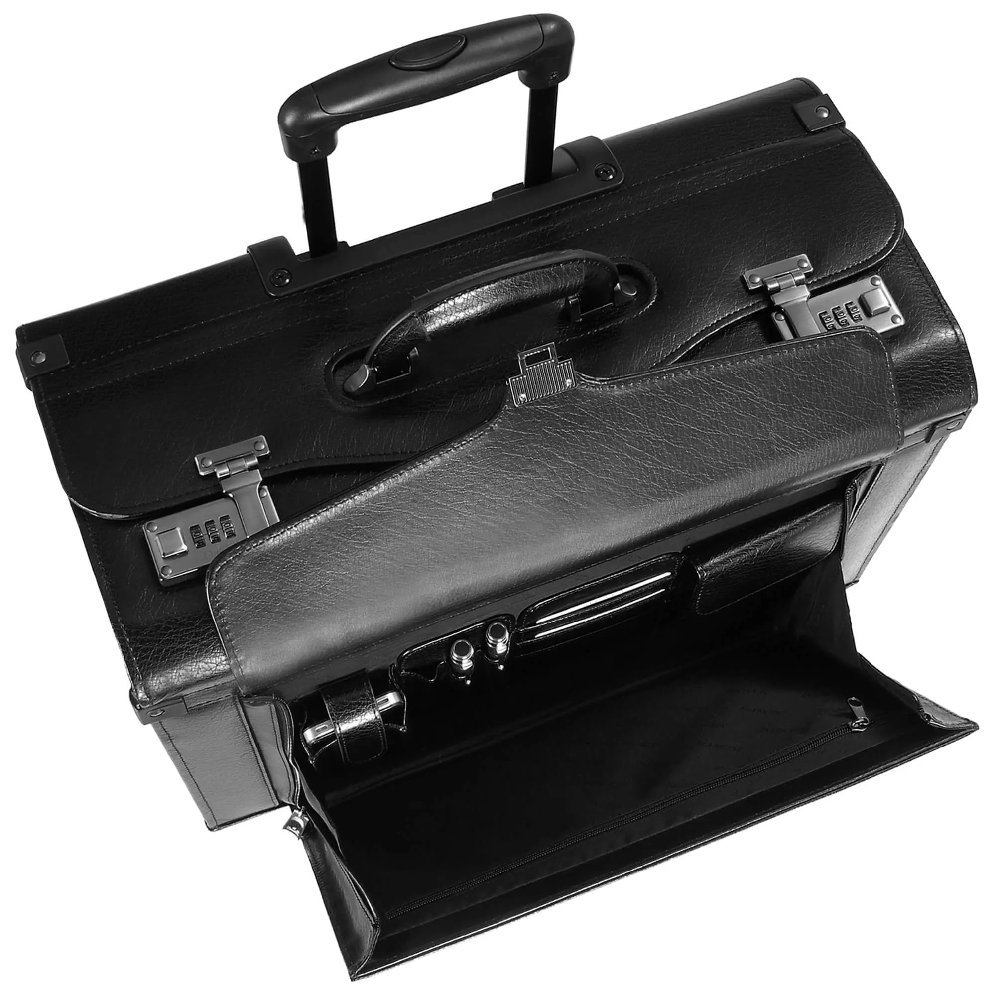 Wheeled Leather Catalogue Case