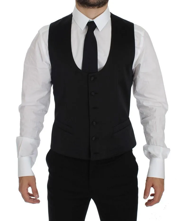 White Black Silk 2 Piece Blazer