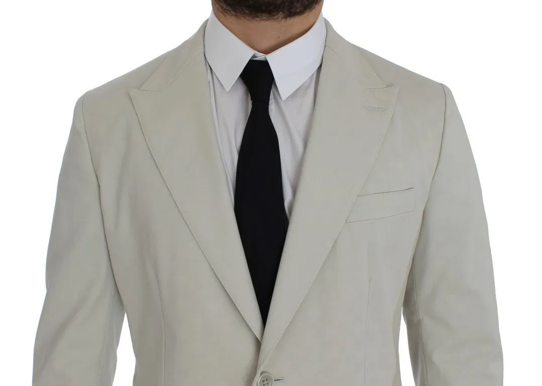 White Cotton Stretch Blazer Jacket
