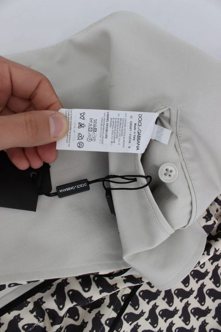 White Cotton Stretch Blazer Jacket