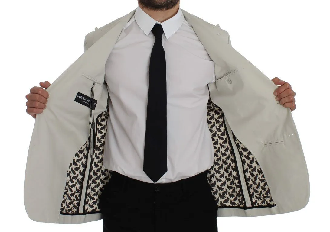 White Cotton Stretch Blazer Jacket