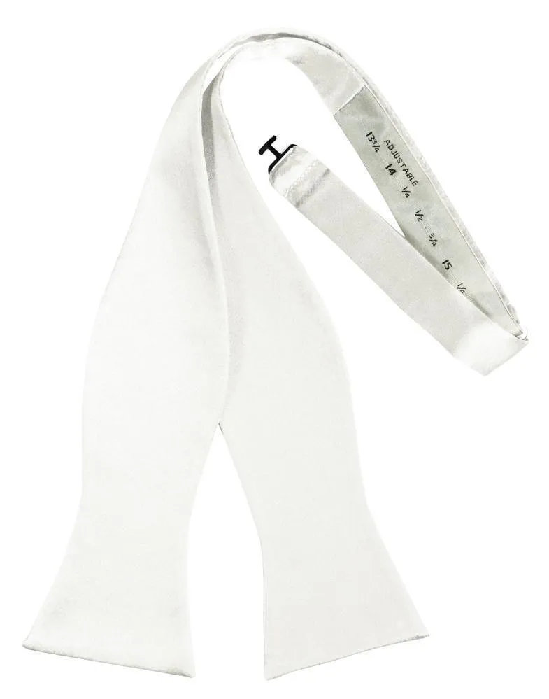 White Luxury Satin Bow Tie