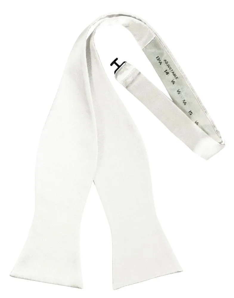 White Luxury Satin Bow Tie