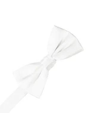 White Noble Silk Bow Tie