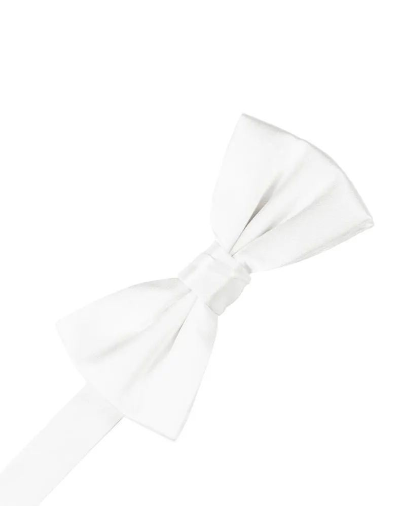 White Noble Silk Bow Tie