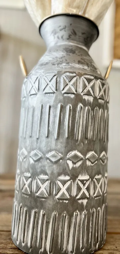 Whitewash Metal Bucket