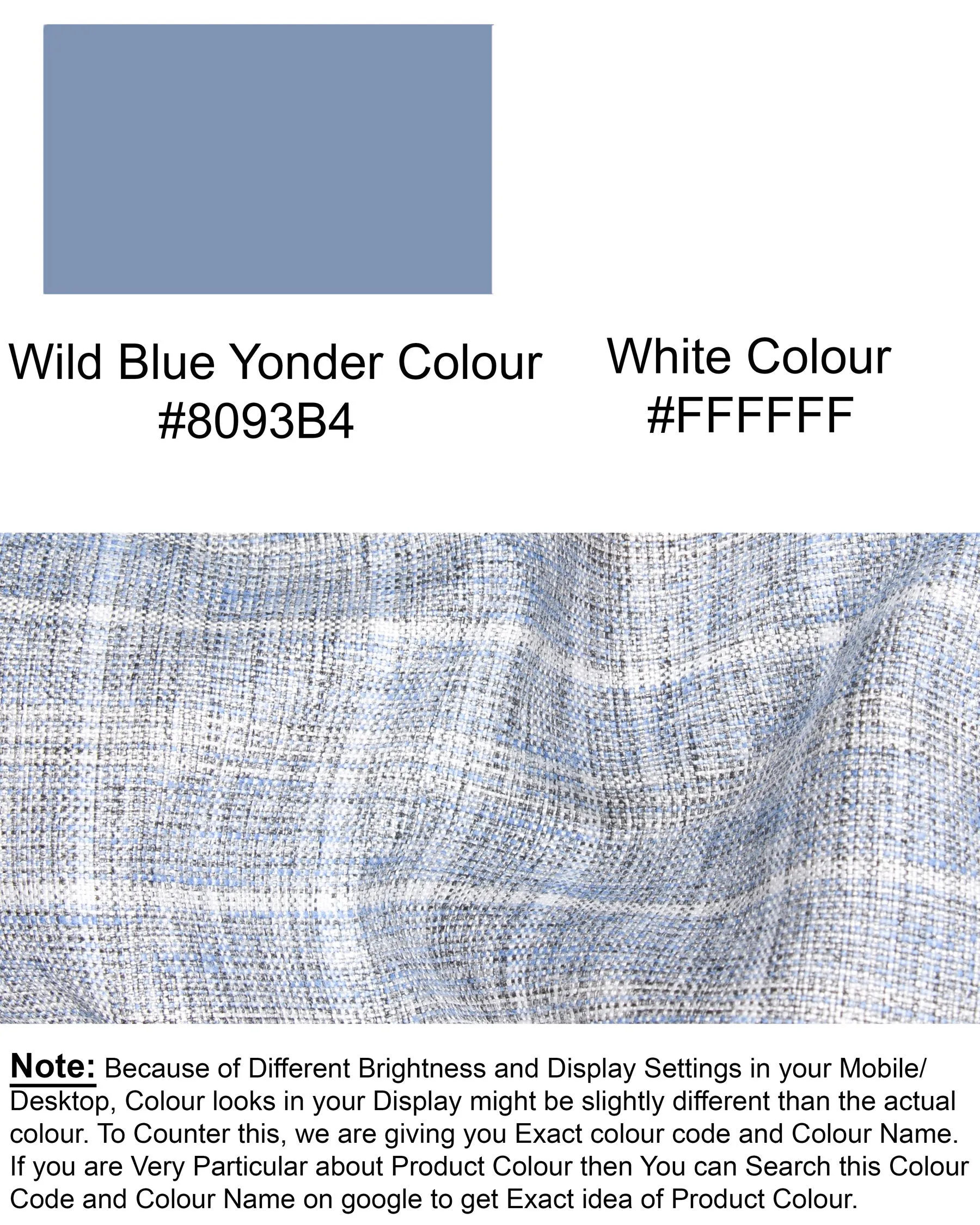 Wild Blue Yonder Windowpane Double Breasted Wool Rich Blazer