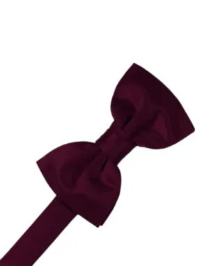 Wine Luxury Satin Bow Tie