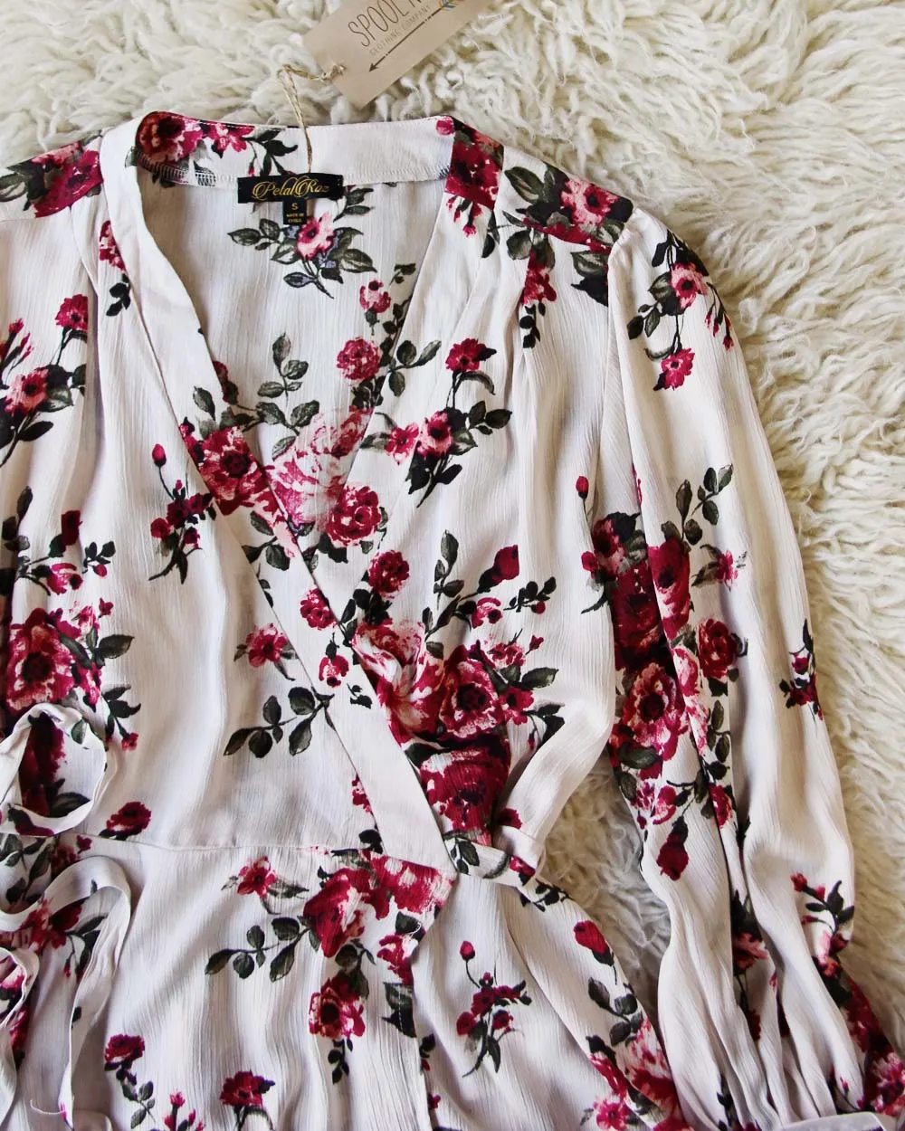 Winter Rose Wrap Top
