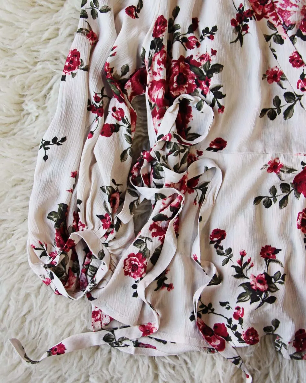 Winter Rose Wrap Top