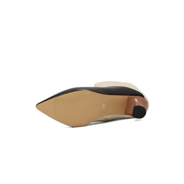 Women's Camouflage Pointed Toe Hoof Heel Ankle Boots
