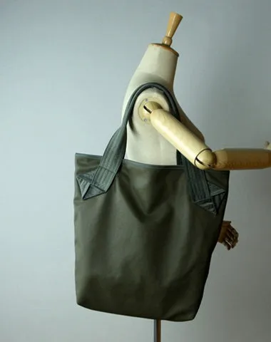 Womens Dark Gray Nylon Shoulder Tote Bags Best Dark Gray Nylon Tote Handbag Shopper Bags Purse for Ladies