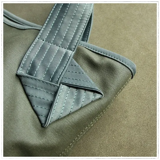 Womens Dark Gray Nylon Shoulder Tote Bags Best Dark Gray Nylon Tote Handbag Shopper Bags Purse for Ladies