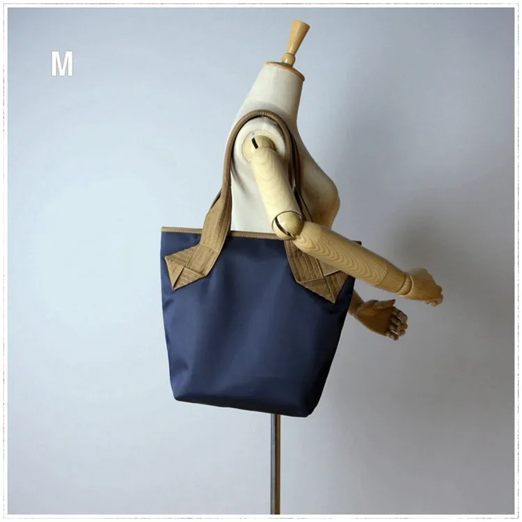 Womens Dark Gray Nylon Shoulder Tote Bags Best Dark Gray Nylon Tote Handbag Shopper Bags Purse for Ladies