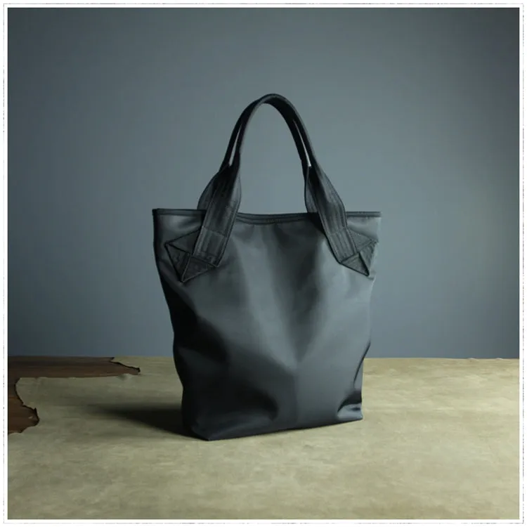 Womens Dark Gray Nylon Shoulder Tote Bags Best Dark Gray Nylon Tote Handbag Shopper Bags Purse for Ladies