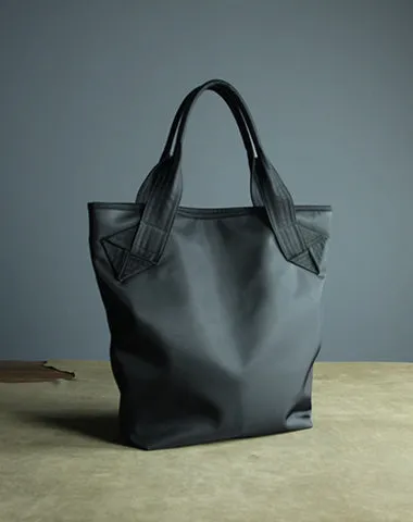 Womens Dark Gray Nylon Shoulder Tote Bags Best Dark Gray Nylon Tote Handbag Shopper Bags Purse for Ladies