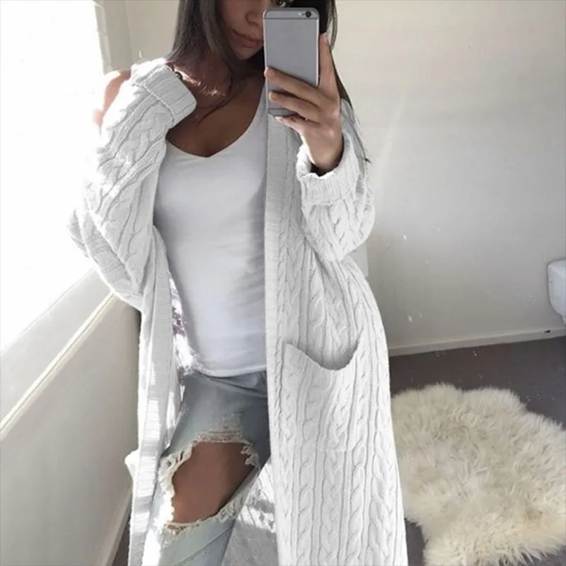 Women‘s Long Open Cardigan Sweater
