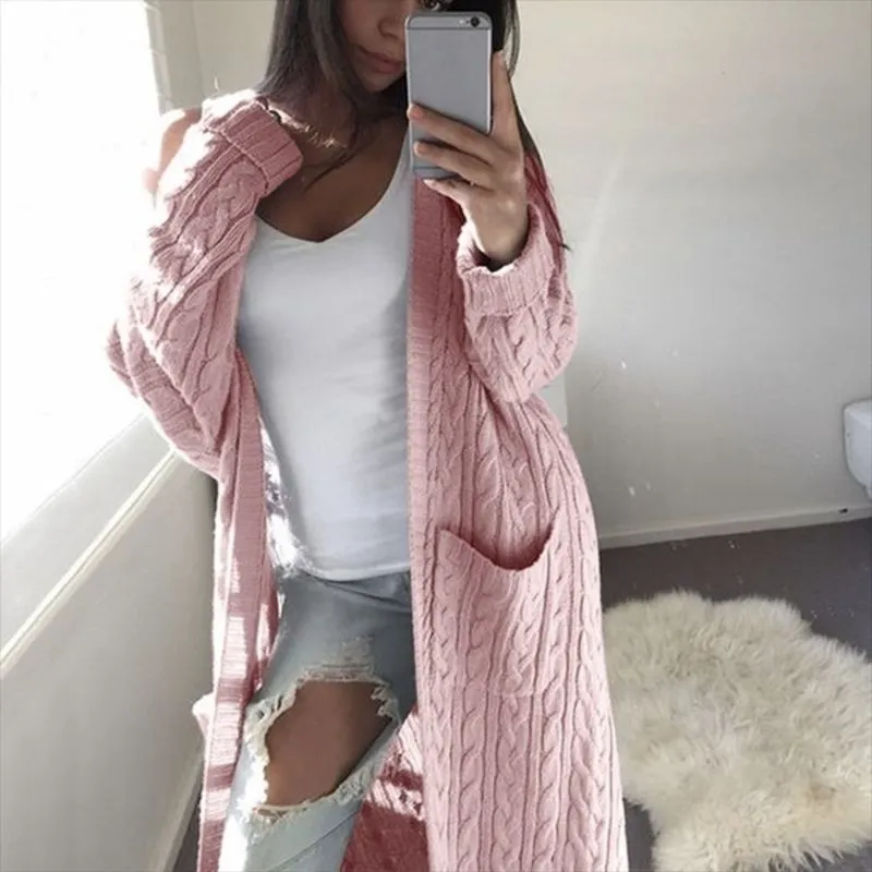 Women‘s Long Open Cardigan Sweater