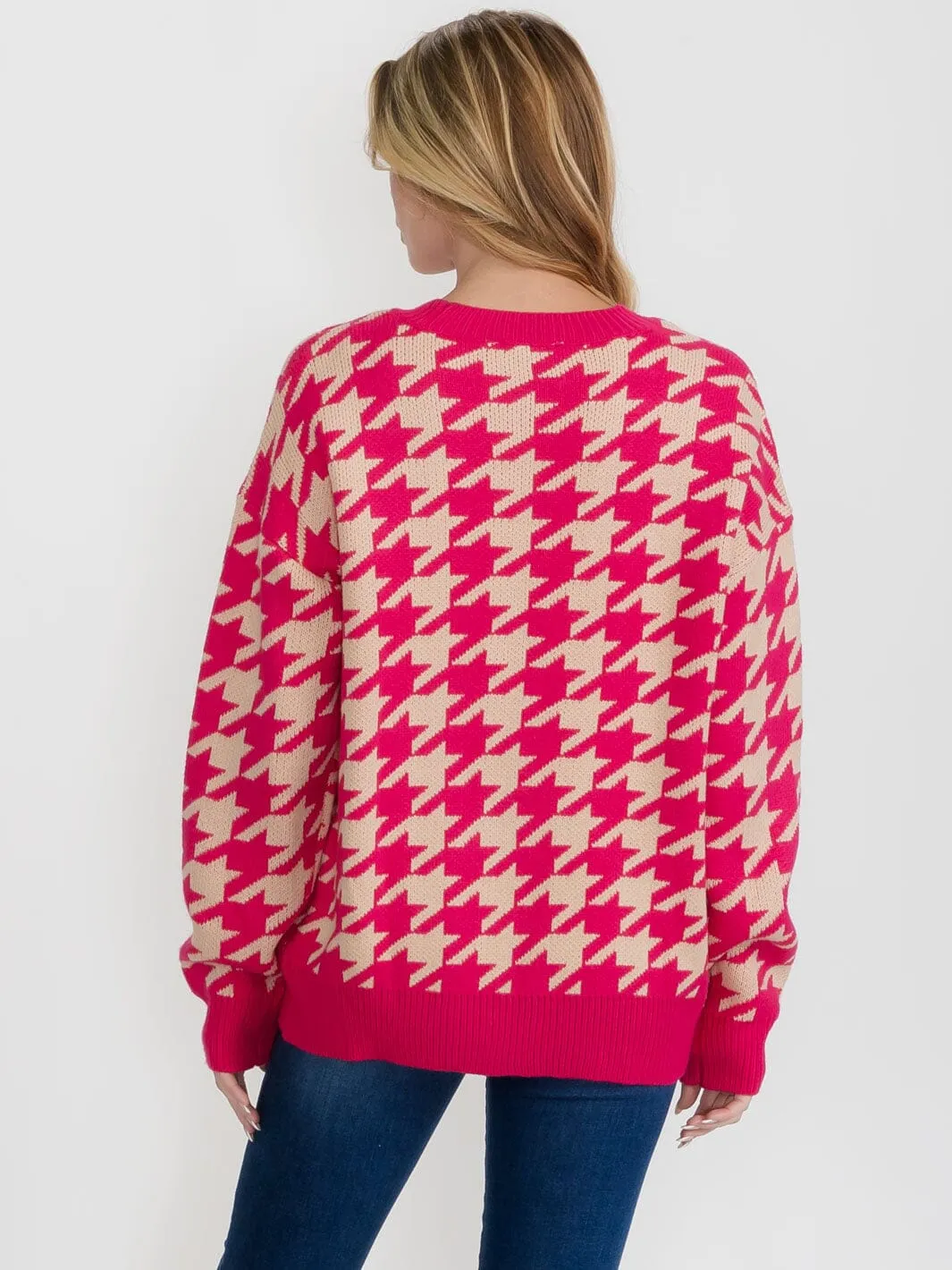 WOMEN'S LONG SLEEVE BUTTON CLOSURE COLORBLOCK CARDIGAN