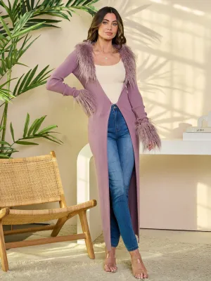 WOMEN'S LONG SLEEVE BUTTON CLOSURE DETAILED CARDIGAN