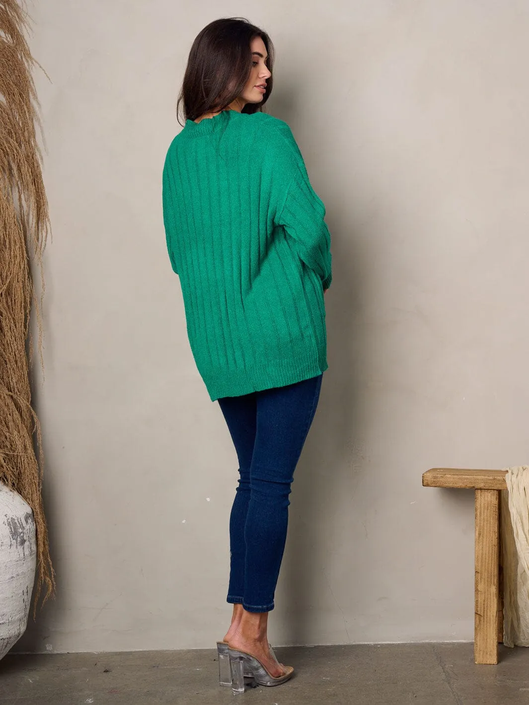 WOMEN'S LONG SLEEVE BUTTON UP POCKETS CARDIGAN