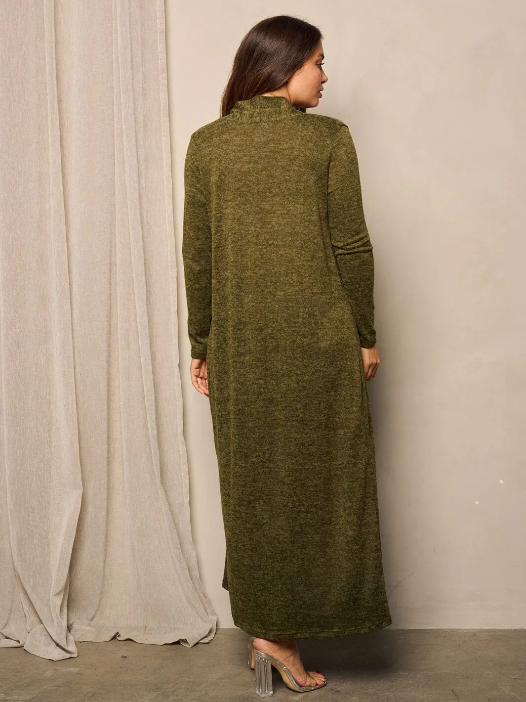 WOMEN'S LONG SLEEVE OPEN FRONT CARDIGAN