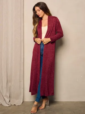 WOMEN'S LONG SLEEVE OPEN FRONT CARDIGAN