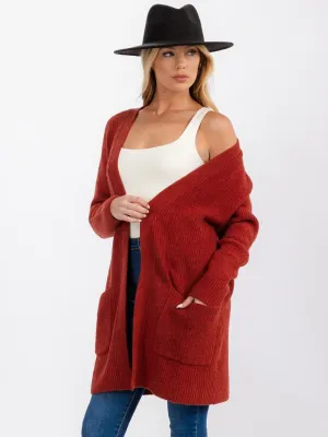 WOMEN'S LONG SLEEVE OPEN FRONT POCKETS CARDIGAN