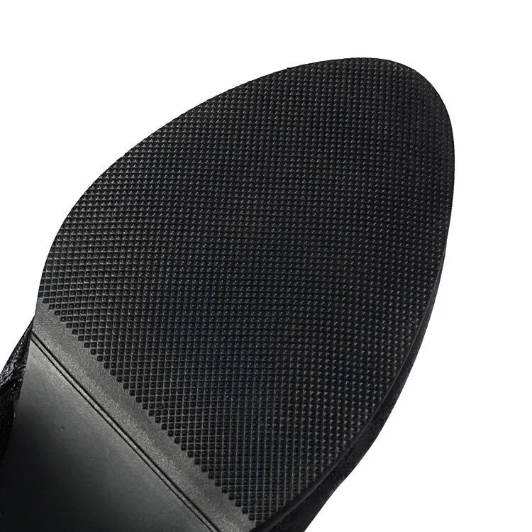 Women's Round Toe High Heel Ankle Boots