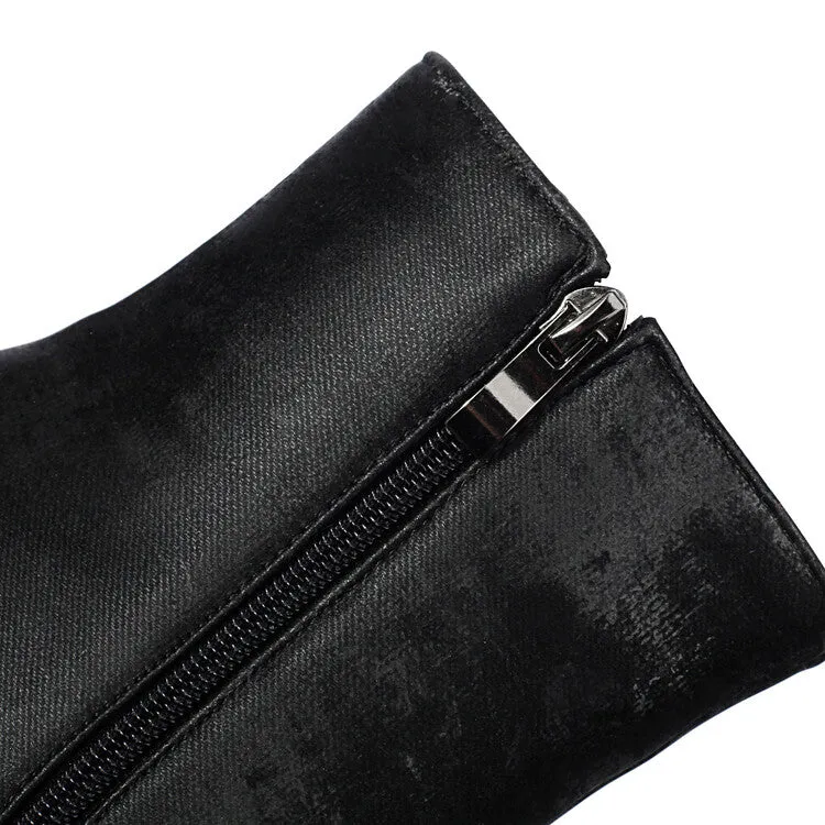 Women's Round Toe High Heel Ankle Boots