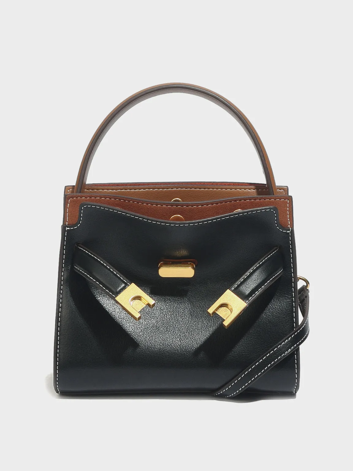Women's Top Handle Lee Double Bag Messenger Satchel Tote Bag